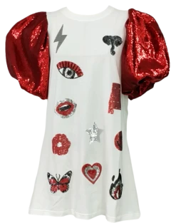 Queen Of Sparkles Alabama Icon Poof Sleeve Dress