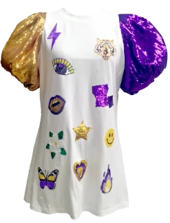 Queen Of Sparkles Louisiana Icon Poof Sleeve Dress Gameday