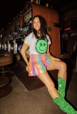 Queen Of Sparkles Shamrock Smiley Tee