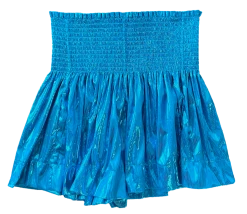 Shop Queen Of Sparkles Cerulean Holo Stripe Swing Shorts