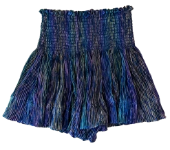 Shop Queen Of Sparkles Navy Pleat Swing Shorts 4th Of July