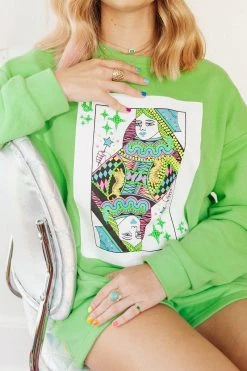 Queen Of Sparkles QOS Beaded Logo Sweatshirt 6 Queen Of Sparkles QOS Beaded Logo Sweatshirt