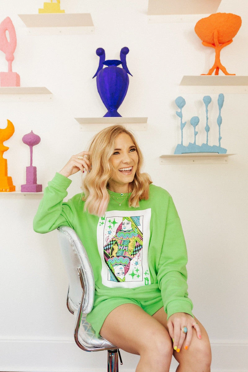 Queen Of Sparkles QOS Beaded Logo Sweatshirt 3 Queen Of Sparkles QOS Beaded Logo Sweatshirt