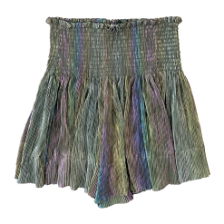 Shop Queen Of Sparkles Olive Pleat Swing Short Shorts