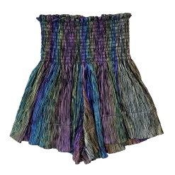 Shop Queen Of Sparkles Gameday Black Rainbow Pleat Swing Short