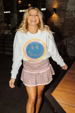 Queen Of Sparkles Sunday Smiley Sweatshirt Queen Of The Week