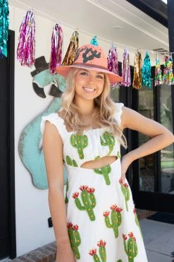 Queen Of Sparkles Fuzzy Cactus Dress WHAT'S NEW