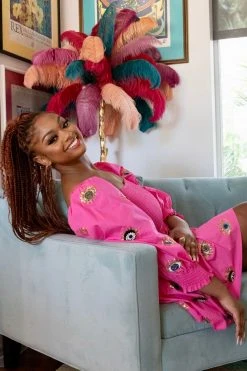 Queen Of Sparkles Pink 3D Eye Dress