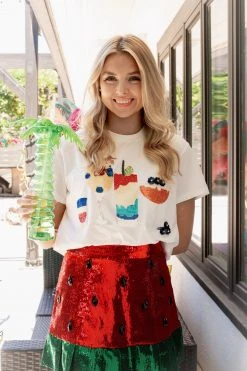 Shop Queen Of Sparkles 4th Of July Rum, Wine, And Blueberry Tee