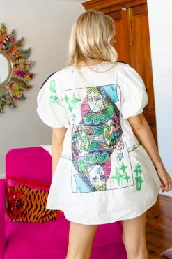 Queen Of Sparkles Summer 2022 Black QOS Card Back Dress