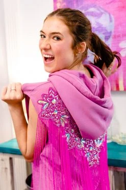 Queen Of Sparkles Bead Fringe Hoodie Dress