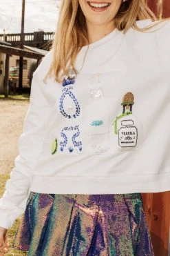 Shop Queen Of Sparkles Sweatshirts 3 Tequila Floor Sweatshirt