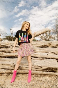 Shop Queen Of Sparkles Neon Bottles Tee Tops