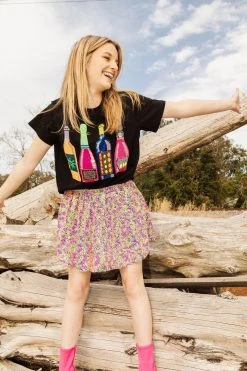 Shop Queen Of Sparkles Neon Bottles Tee Tops