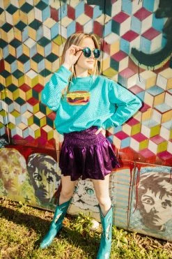 Shop Queen Of Sparkles Bling Burger Sweatshirt