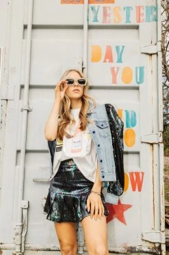 Shop Queen Of Sparkles Tops Wine Tee