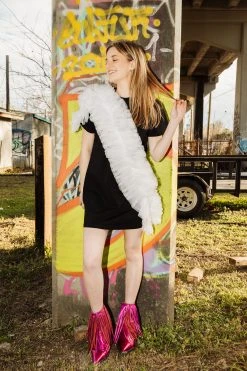 Queen Of Sparkles Dresses Ruffle Diagonal Tee Dress