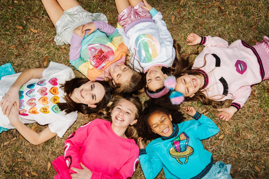 Queen Of Sparkles Princess Of Sparkles Kids Heart On Your Sleeve Sweatshirt 5 Queen Of Sparkles Princess Of Sparkles Kids Heart On Your Sleeve Sweatshirt