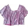 Shop Queen Of Sparkles Pink Silver Pebble Flutter Top Tops