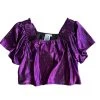 Shop Queen Of Sparkles Purple Pebble Flutter Top Gameday