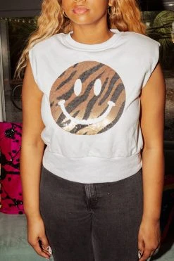 Shop Queen Of Sparkles Tiger Smile Sweatshirt Tank
