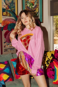 Shop Queen Of Sparkles Sparkle Snacks Pizza Sweatshirt