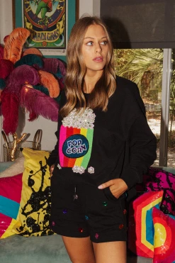 Shop Queen Of Sparkles Pearl Popcorn Sweatshirt