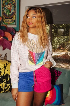 Shop Queen Of Sparkles Sweatshirts Funky Fries Sweatshirt