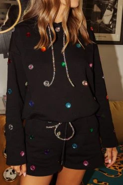 Shop Queen Of Sparkles Candy Rhinestone Sweatshirt