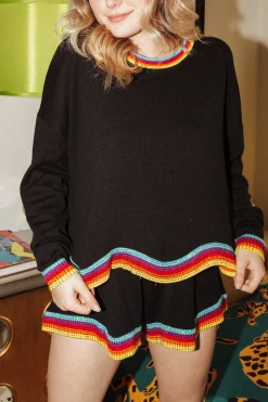 Shop Queen Of Sparkles Rainbow Wavy Sweater Tops