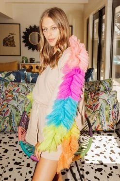 Queen Of Sparkles Sweatshirts Rainbow Ruffle Sweatshirt