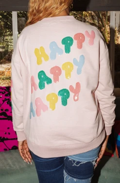 Shop Queen Of Sparkles Happy All Over Sweatshirt