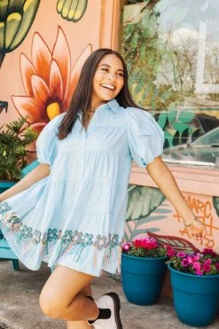 Queen Of Sparkles Bead Fringe Flower Cotton Dress Spring 2022