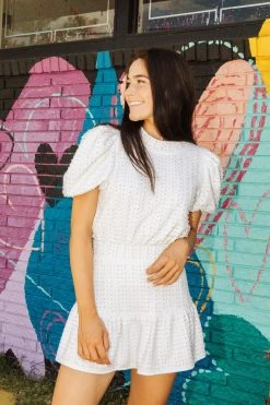 Queen Of Sparkles White Jewel & Pearl Skirt Spring 2022