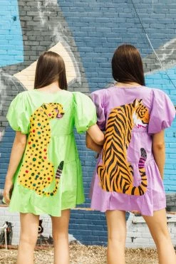 Queen Of Sparkles Sequin Tiger Back Dress