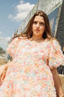 Queen Of Sparkles Flower Fabric Dress Spring 2022