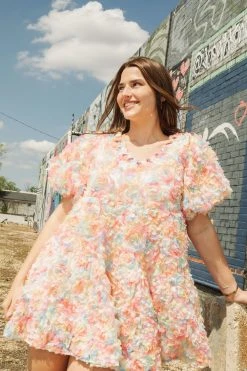 Queen Of Sparkles Flower Fabric Dress Spring 2022