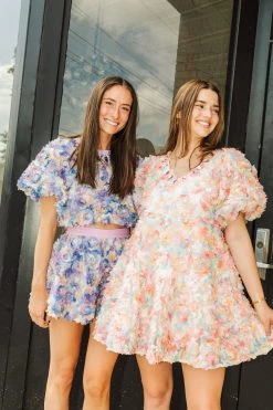 Queen Of Sparkles Flower Fabric Dress Spring 2022