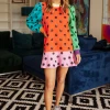 Queen Of Sparkles Polka Dot Colorblock Dress