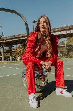 Queen Of Sparkles Red Rhinestone Pants