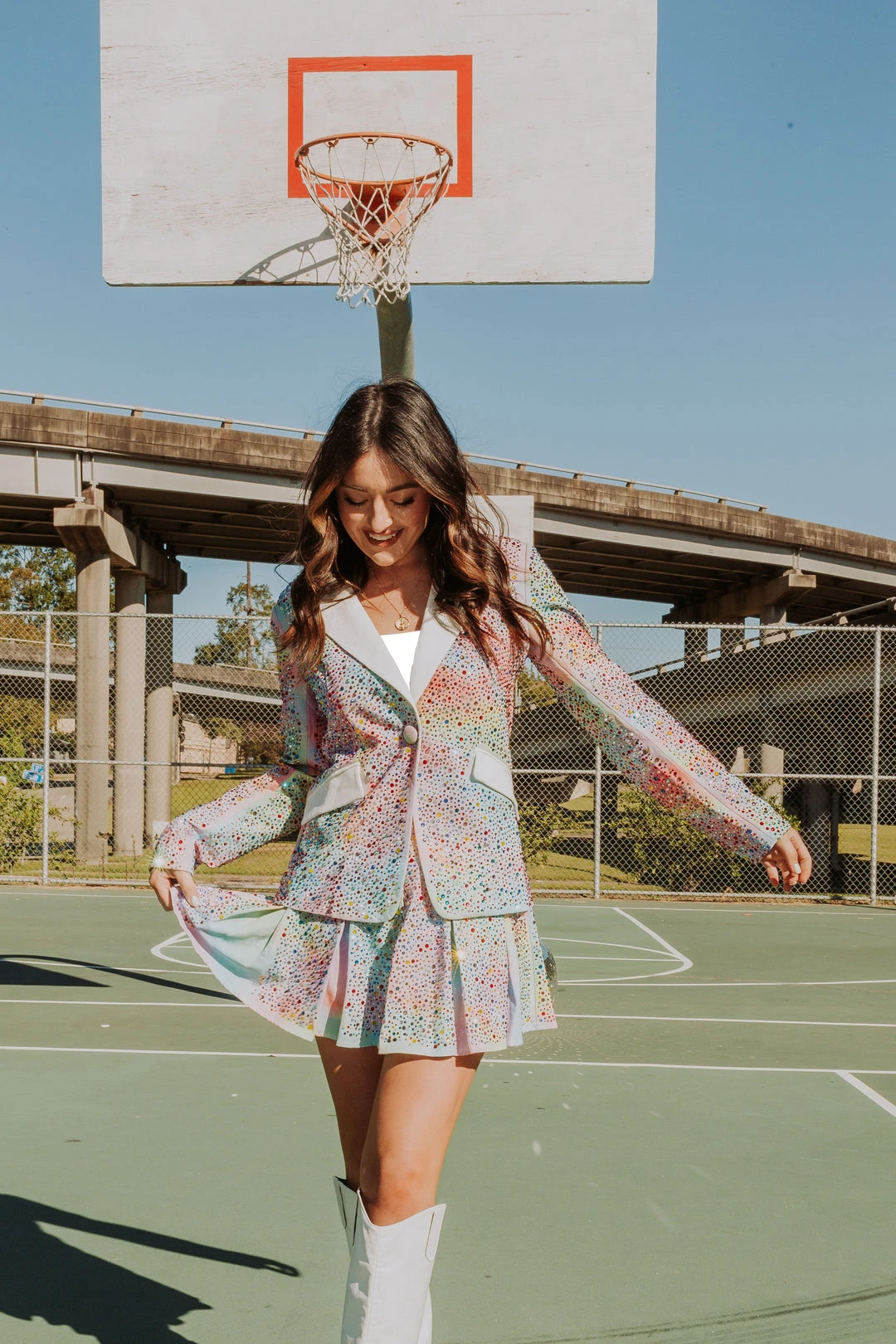 Queen Of Sparkles Skirts Tie Dye Rainbow Rhinestone Skort 4 Queen Of Sparkles Skirts Tie Dye Rainbow Rhinestone Skort