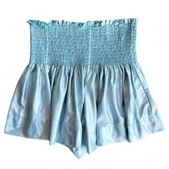 Shop Queen Of Sparkles Blue Holographic Swing Short