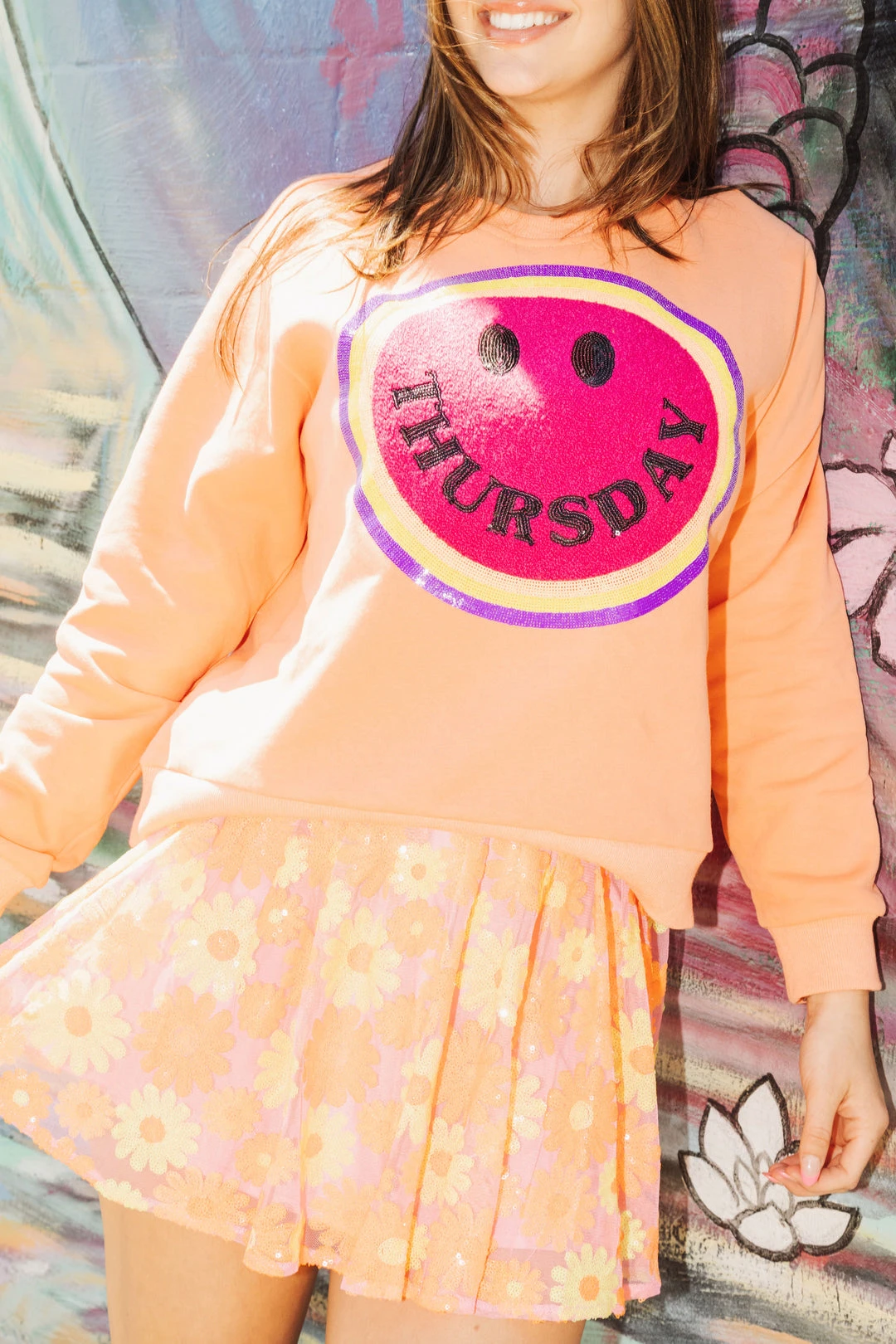 Queen Of Sparkles Thursday Smiley Sweatshirt 4 Queen Of Sparkles Thursday Smiley Sweatshirt