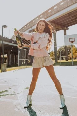 Queen Of Sparkles Popping Champagne Sweatshirt