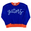 Queen Of Sparkles Gameday Glitter Script "Gators" Long Sleeve Sweater