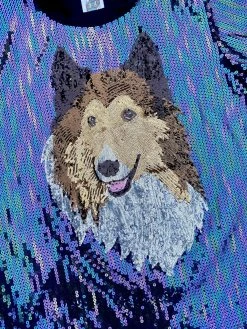 Queen Of Sparkles Gameday Full Sequin Collie Dress