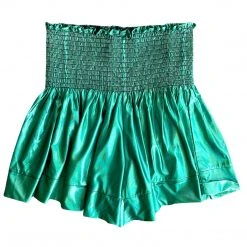 Shop Queen Of Sparkles Emerald Green Holographic Swing Short