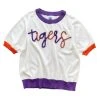 Shop Queen Of Sparkles Purple/Orange Tigers Sweater Gameday