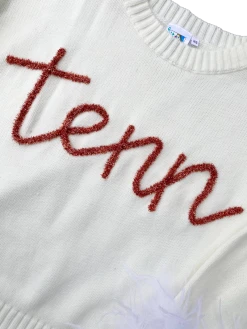 Queen Of Sparkles “Tenn” Feather Sleeve Sweater Gameday