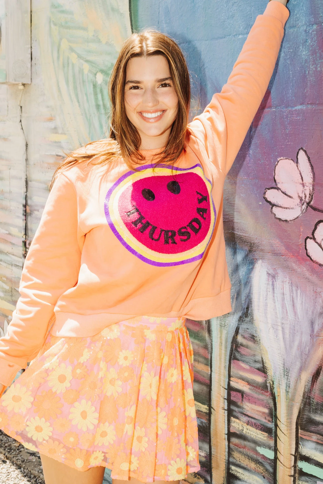 Queen Of Sparkles Thursday Smiley Sweatshirt 3 Queen Of Sparkles Thursday Smiley Sweatshirt